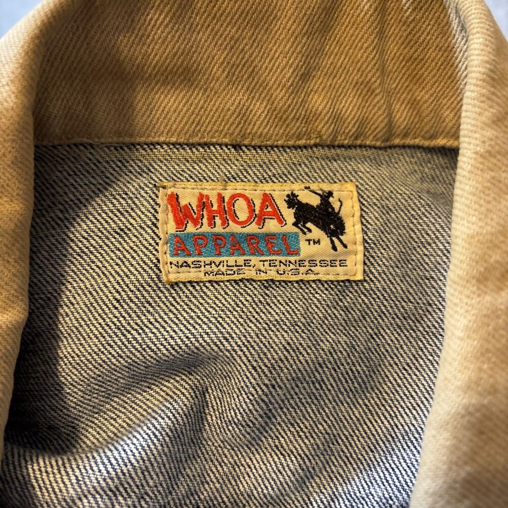 Whoa Apparel Jean Jacket Singer Billy Dean Autographed Tour jacket   Men’s L - Picture 5 of 16